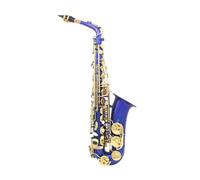 Sassofono Contralto Sassofono contralto Mi bemolle Corpo in ottone Chiavi in conchiglia di abalone intagliata Sassofono blu(White Shell Keys)