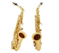 Sassofono Contralto Sassofono dorato Sassofono contralto Mi bemolle Sassofono contralto Mib Materiale in ottone con supporto per tracolla Trimmer Accessori(Saxophone set)