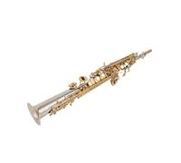 Sassofono Contralto Sassofono soprano argentato con custodia Bocchino per sax soprano Legatura Ance Collo(Canvas bag)