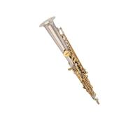 Sassofono Contralto Sassofono soprano BB nichelato con custodia Bocchino Sax Legatura Ance Collo(Light Grey)