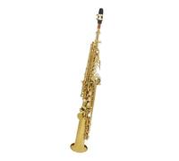Sassofono Contralto Sassofono soprano dorato Bb in ottone con tubo dritto Sax Strumento a fiato con scatola in pelle Accessori per strumenti musicali