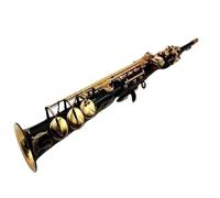 Sassofono Contralto Sassofono soprano dritto nero Si bemolle Strumenti musicali in ottone con bocchino professionale