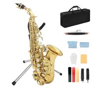 Sassofono Contralto Sassofono soprano in oro Si bemolle per principianti sax soprano per studenti set completo(Saxophone set)
