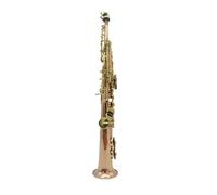 Sassofono Contralto Sassofono soprano Mi bemolle dritto corpo laccato oro strumento musicale professionale con custodia accessori(Brass)