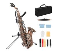 Sassofono Contralto Sassofono soprano per principianti antico rosso in Si bemolle set completo per principianti(Saxophone set)