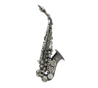 Sassofono Contralto Sassofono soprano placcato in nichel nero set completo per principianti in si bemolle con custodia portatile(Saxophone set)