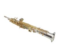 Sassofono Contralto Sassofono soprano Si bemolle Strumenti musicali Sax Ottone Placcato Argento Con Custodia Professionale