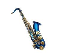 Sassofono Contralto Sassofono tenore in Sib in ottone laccato blu Strumento musicale professionale con custodia Accessori(Canvas bag)