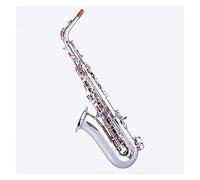 Sassofono Contralto Sax In Ottone Nichelato Con Bocchino Patch Pads Ance Bend Neck Sassofono per principianti Kit