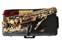 Sassofono Contralto Strumento musicale professionale Mi bemolle sassofono nero bottoni in ottone perlato con bocchino