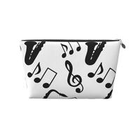 Sassofono di musica musicale, Borsa da toilette Borsa per trucco Borsa per cosmetici Borsa da toilette da viaggio portatile