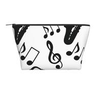 Sassofono di musica musicale, Borsa da toilette Borsa per trucco Borsa per cosmetici Borsa da toilette da viaggio portatile