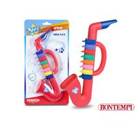Sassofono di plastica rosso per bambini con 8 chiavi