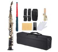 Sassofono Dritto In Ottone Acuto Bb B Flat Sax Strumento A Fiato Carve Pattern Con Custodia Per Il Trasporto Sassofono per principianti Kit (Color : 02)