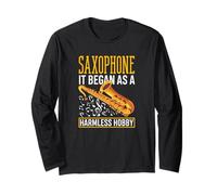 Sassofono È iniziato Come Un Hobby innocuo Sassofono Divertente Maglia a Manica