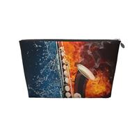 Sassofono In Fiamme E Ghiaccio, Borsa da toilette Borsa per trucco Borsa per cosmetici Borsa da toilette da viaggio portatile