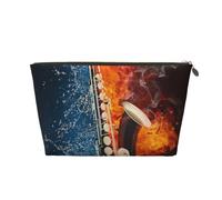 Sassofono In Fiamme E Ghiaccio, Borsa per il trucco Borsa per cosmetici Borsa da toilette da viaggio portatile Borsa da toilette