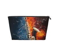 Sassofono In Fuoco E Acqua, Borsa da toilette Borsa per trucco Borsa per cosmetici Borsa da toilette da viaggio portatile