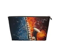 Sassofono In Fuoco E Acqua, Borsa per il trucco Borsa per cosmetici Borsa da toilette da viaggio portatile Borsa da toilette