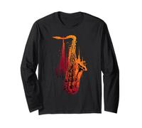 Sassofono Jazz Musicista Astratto Sax Strumento Maglia a Manica