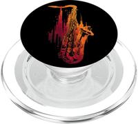Sassofono Jazz Musicista Astratto Sax Strumento PopSockets PopGrip per MagSafe