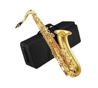 Sassofono laccato oro per principianti in Si contralto. Include panno per la pulizia custodia tracolla ance e set completo. Kit Sassofono