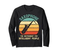 Sassofono Lo Strumento per Sassofonista Persone Intelligenti Maglia a Manica