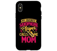 Sassofono Mamma Divertente Sassofonista Giocatore Sax Jazz Musica Donne Custodia per iPhone X/XS