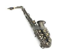 Sassofono Mib Contralto Nero Opaco Nichelato Superficie Intagliata E Strumento Piatto Sax Con Custodia