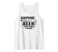 Sassofono Musica & Birra Ecco perché Sono Qui - Saxophonist Canotta