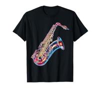 Sassofono Musica Strumento Grafica Artwork Saxofono Maglietta
