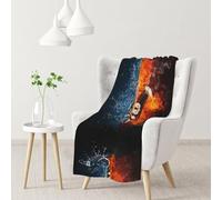 Sassofono nel fuoco e nell'acqua,Coperta morbida, calda, anti-pilling, in flanella, peluche, 76 x 102 cm