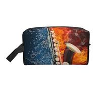 Sassofono nel fuoco e nell'acqua, organizer per cosmetici di grande capacità, borsa da viaggio per il trucco da donna