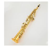 Sassofono Ottone Dritto Acuto Bb B Flat Sassofono Strumento A Fiato Natural Shell Key Carve Pattern