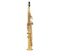 Sassofono Ottone Dritto Sassofono Acuto Bb B Flat Sax Strumento A Fiato Natural Shell Keys Carve Pattern (Color : 01)