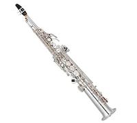 Sassofono Ottone Dritto Sassofono Acuto Bb B Flat Sax Strumento A Fiato Natural Shell Keys Carve Pattern (Color : 03)