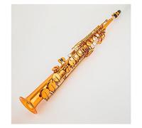 Sassofono Ottone Sassofono Acuto Dritto Bb B Flat Sax Strumento A Fiato Natural Shell Key Carve Pattern