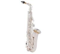 Sassofono Per Principianti Sassofono Contralto Mib Ottone Laccato Oro Mi Bemolle Sax Strumento A Fiato Strumento Professionale Per Principianti E Adulti(Silver)