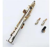Sassofono Per Principianti Sassofono Soprano Professionale Corpo Placcato Argento Chiave Laccata Dorata Tubo Dritto Per Sassofono In Ottone B (b) Con Custodia