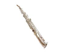 Sassofono Professionale Amante Della Musica Professionale Sassofono Soprano Sib Corpo Laccato In Ottone E Chiavi Manico Per Ance Con Custodia(Silver)