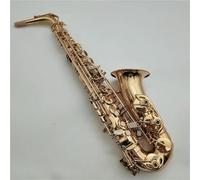 Sassofono Professionale Artisti Professionisti Alto Mib Tune Sassofono Ottone Lacca Dorata Strumento Musicale Mi Bemolle Sax Con Custodia Accessori(C)