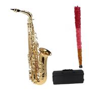 Sassofono Professionale BE Sassofono Contralto Ottone Laccato Oro E Sax Piatto Con Guanti In Tessuto Spazzolato Custodia Imbottita