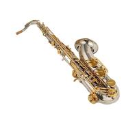 Sassofono Professionale Chiave Del Corpo Placcata In Argento Del Sassofono Tenore In Sib Strumento Musicale Professionale Con Custodia Accessori Facile Da Suonare(A)