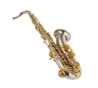 Sassofono Professionale Principianti Corpo Placcato Argento Chiave Del Sassofono Tenore In Sib Strumento Musicale Professionale Con Custodia E Accessori(A)