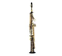 Sassofono Professionale Principianti Sassofono Soprano Chiave B Tubo Dritto Laccato Oro Strumento Per Sassofono Accessori Per Scatole Professionali(Black)