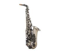 Sassofono Professionale Professionale Alto Mib Tune Sassofono Strumento Musicale In Ottone Sax Laccato Argento Nero Con Custodia E Accessori(B)