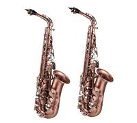 Sassofono Professionale Professionale Red Bronze Bend Eb E-flat Sassofono Contralto Sax Carve Pattern Con Custodia Guanti Principianti