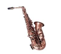 Sassofono Professionale Professionale Red Bronze Bend Eb E-flat Sassofono Contralto Sax Key Carve Pattern Con Custodia Guanti Cinghie Pennello(B)