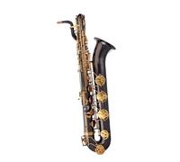 Sassofono Professionale Sassofono Baritono Professionale In Mi Bemolle Sassofono In Ottone Nichelato Nero Con Confezione E Accessori Per Strumenti(B)