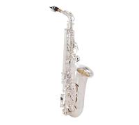 Sassofono Professionale Sassofono contralto in Mib ottone laccato oro tipo di chiave per sax in Mi bemolle strumento a fiato(Silver)